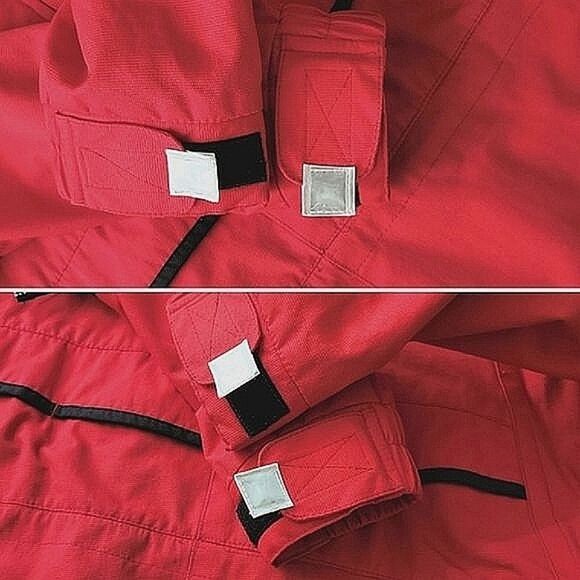 Vtg red half zip hooded pullover ski jacket - Picture 15 of 16